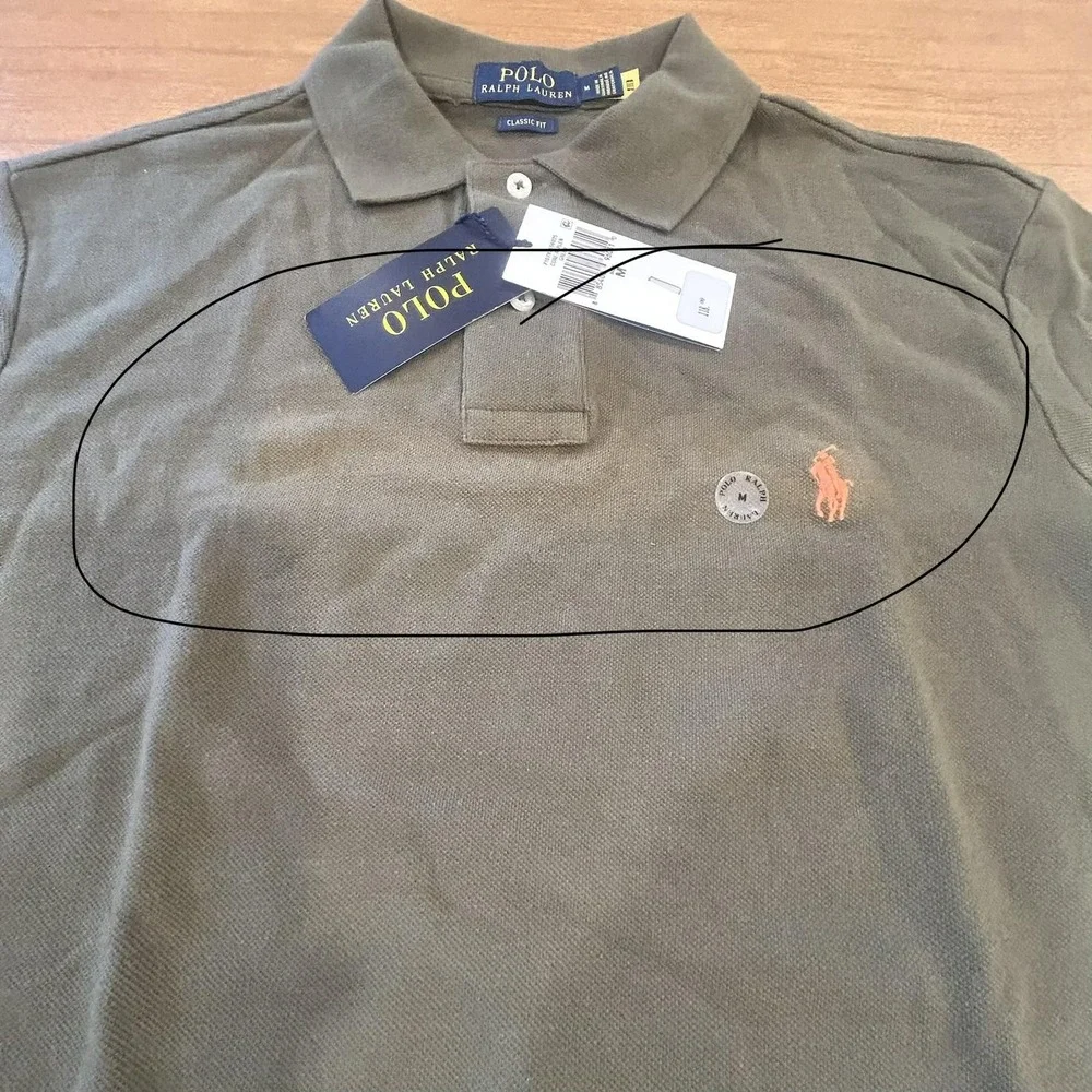 Polo Ralph Lauren Polo Shirt Mens M Green Classic Fit Cotton Pony NWT *MARK*